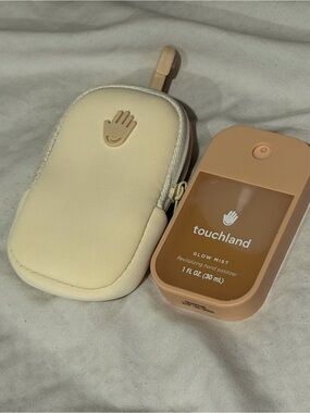 Touch land hand sanitizer with case rose water light pink case